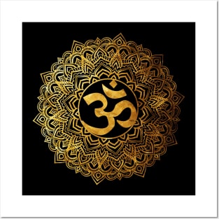 'Sacred Gold Mandala Spiritual Yoga' Awesome Yoga Gift Posters and Art